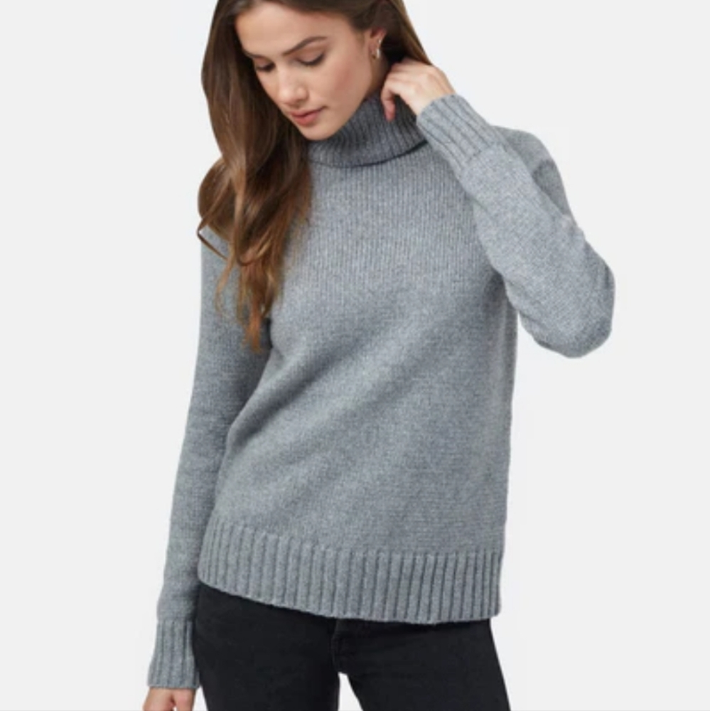 Gray Turtleneck Sweater for Women